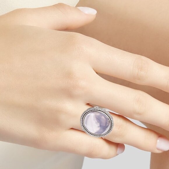 DAVID YURMAN STERLING SILVER  QUARTZ & DIAMOND 0.57 CTW COCKTAIL RING